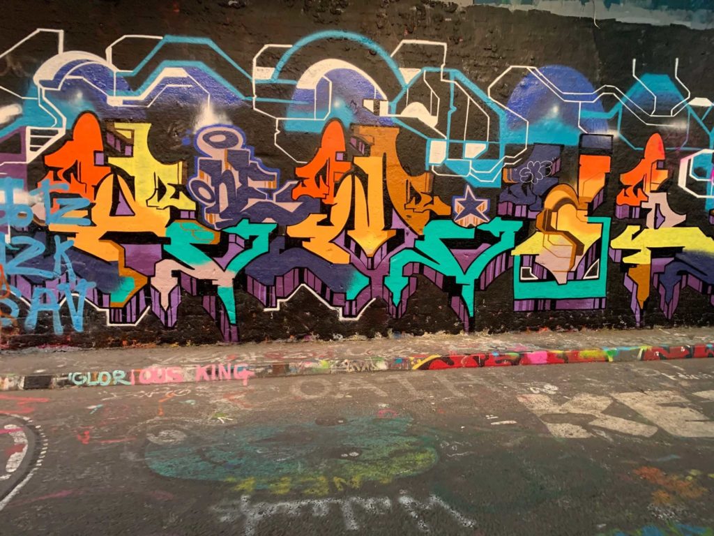 Graffiti street art in Leake Street