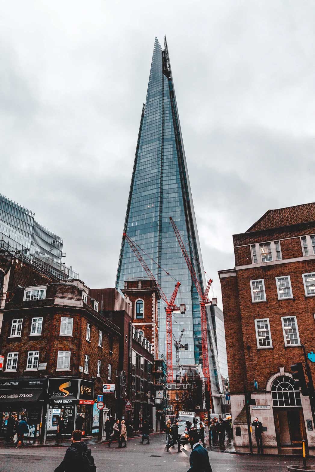 The Shard dwarfing its surroundings