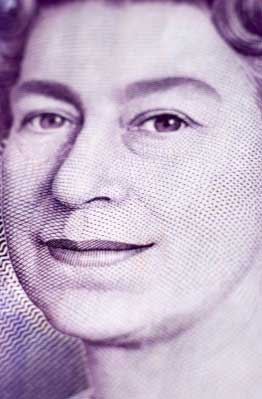 Portrait of the Queen on a £20 note