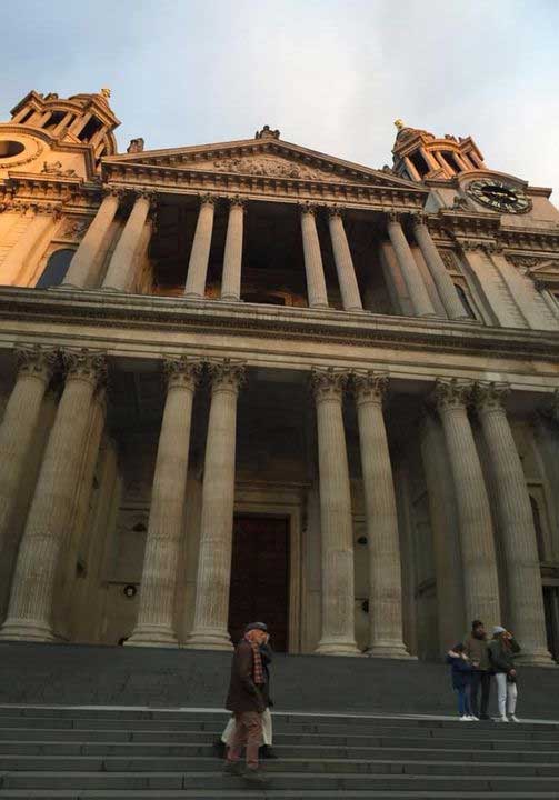 Using the panorama function on the iPhone camera to give scale to the West Facade.