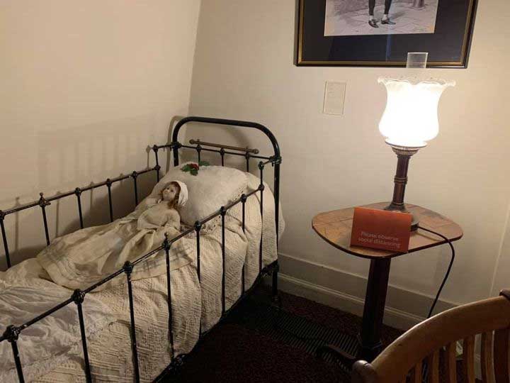 The Children's Bedrooms in the attic of the Charles Dickens Museum.