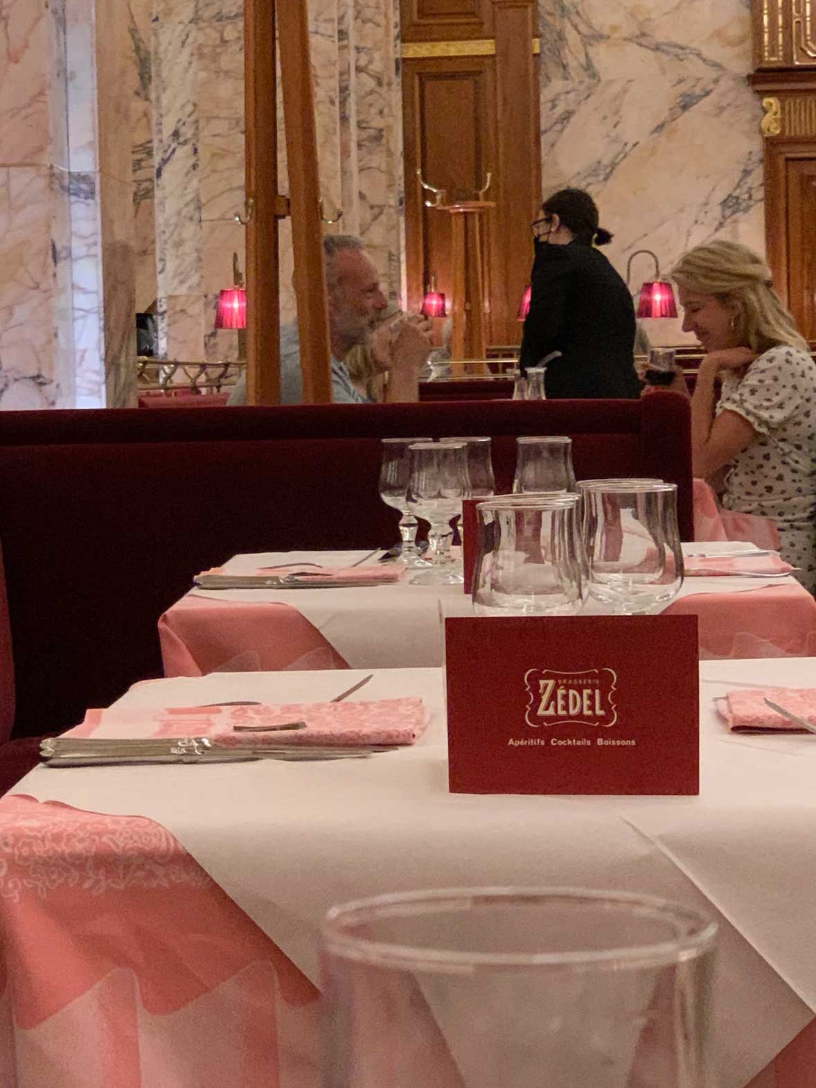Brasserie Zedel Table Setting