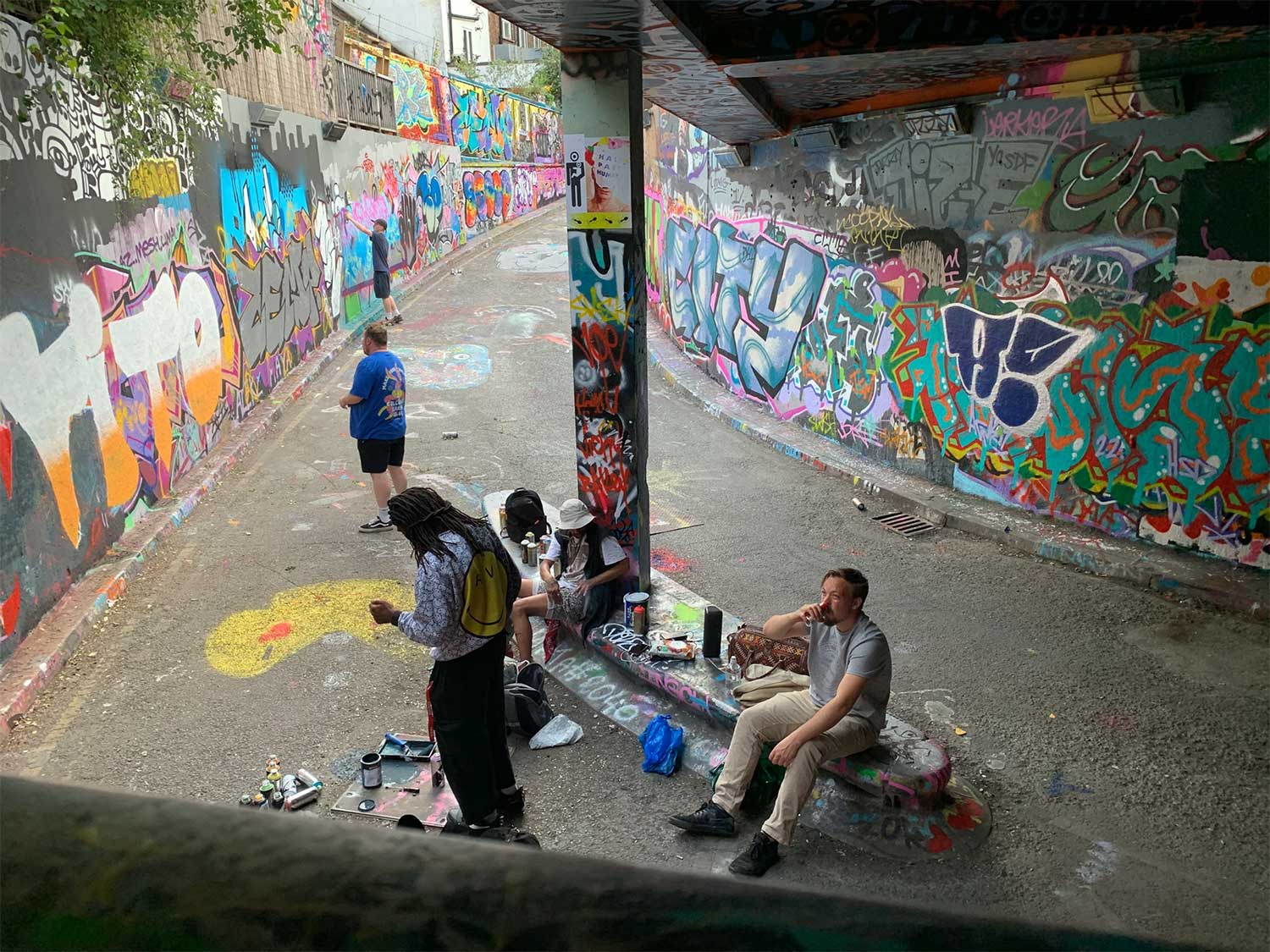 Artists Painting in the Leake Street Tunnel