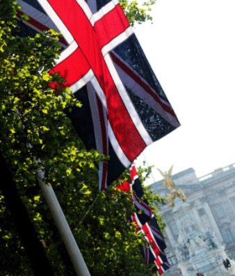 A famous red icon - the red, white and blue in our Union Jack