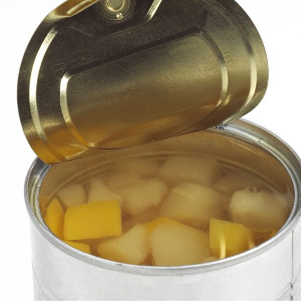 Canned Fruit Salad. Where is the cherry?