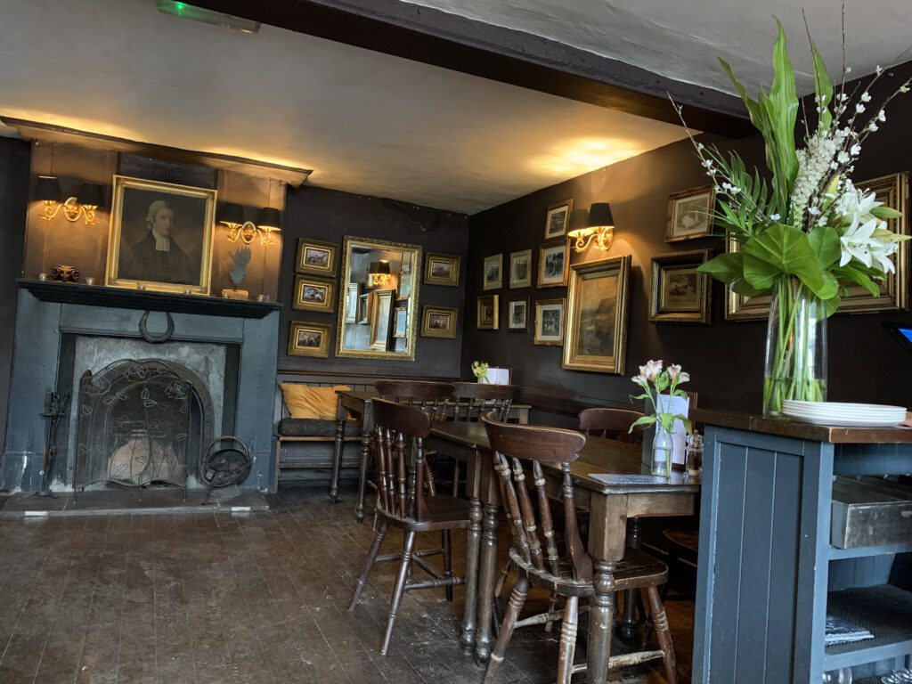 Interior of the Ram Inn at Firle near Lewes