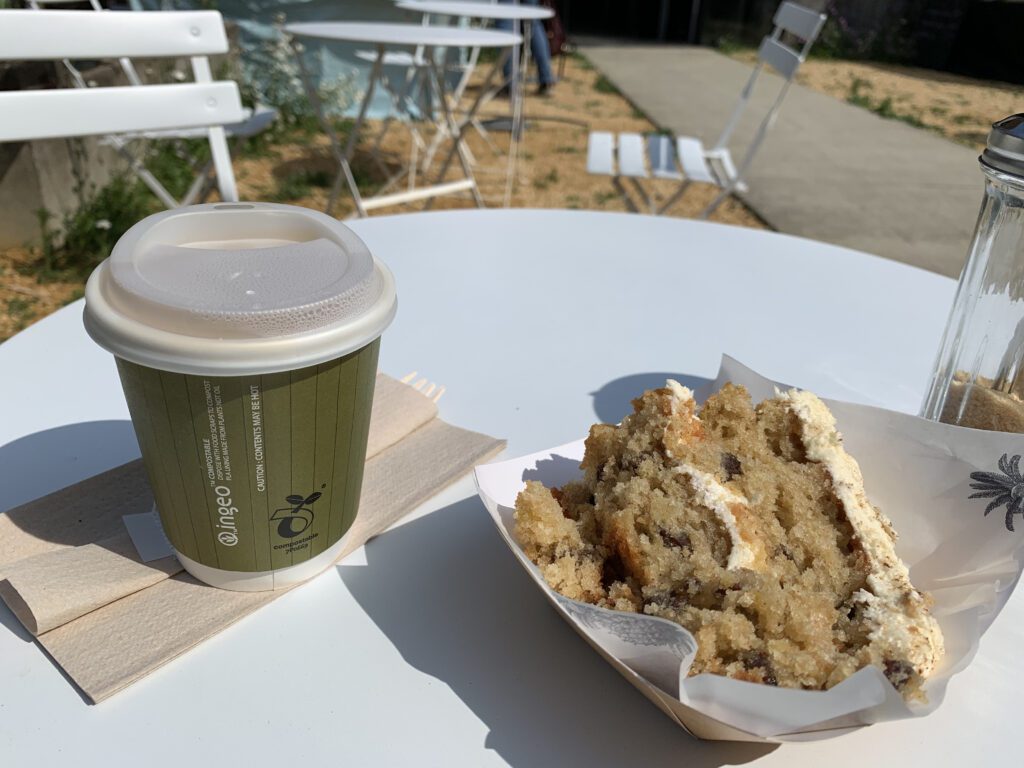 Cake and coffee at the Charleston House Cafe