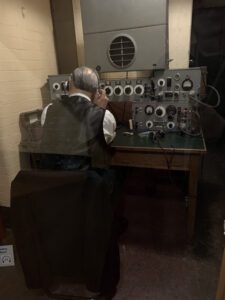 The lavatory door is a decoy to a private telephone