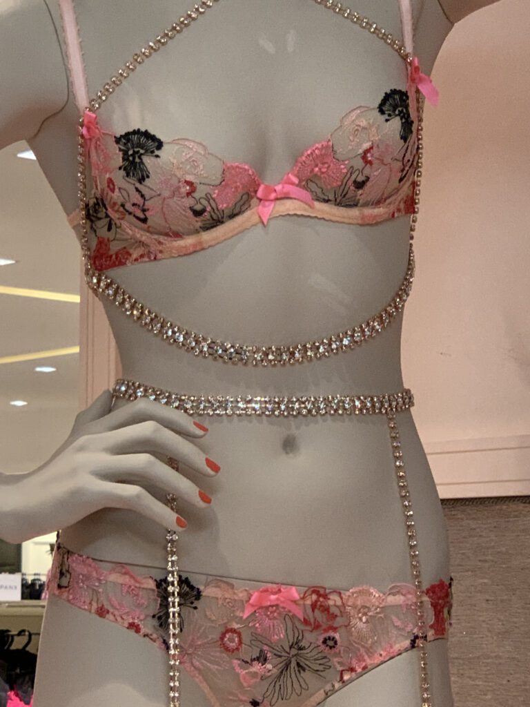 Exotic lingerie in Harrods