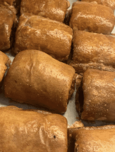 Great value sausage rolls. Choose the hot ones. 