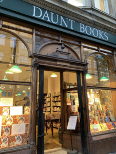 Daunt Books exterior on Marylebone High Street