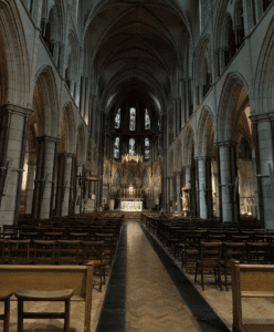 Gothic revival interior.