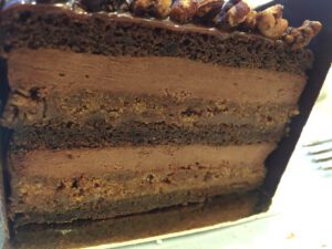 Chocolate and Praline Cake at Wa Patisserie. One of the most delicious cakes in London.