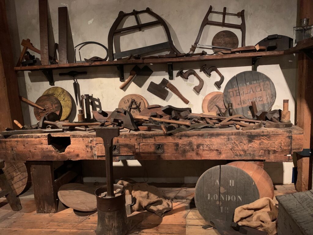 A Coopers’ Workshop with Wine Barrel Repair Instruments