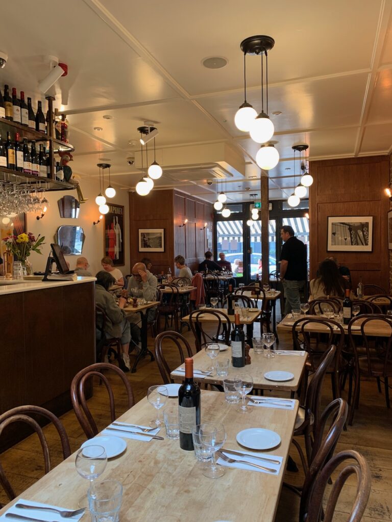 The interior of Prix Fixe Soho. Lacks the vibe.